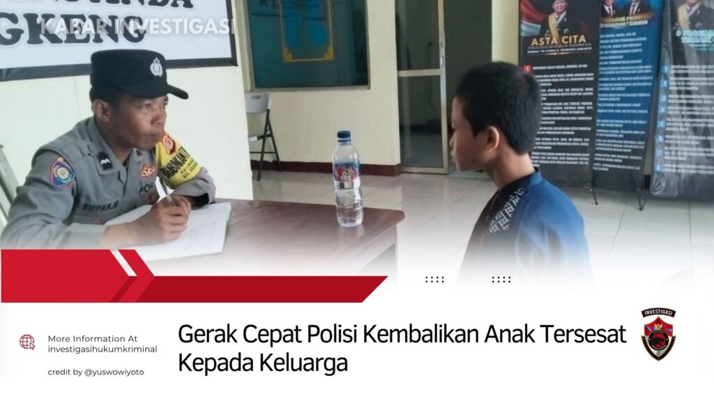 Personel Polsek Krangkeng, Polres Indramayu, Polda Jabar berhasil mengamankan seorang anak laki-laki yang ditemukan dalam kondisi kebingungan di wilayah hukumnya, sebelum akhirnya dipulangkan dengan selamat kepada pihak keluarga.