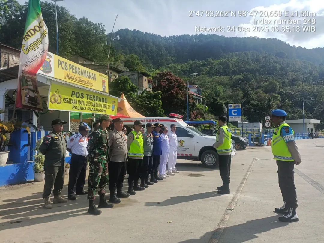 Jelang Natal Dan Tahun Baru, TNI–Polri Dan Instansi Terkait Jaga Keamanan Pelabuhan Tigaras