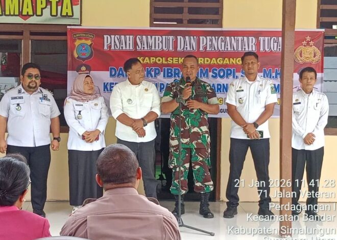 Danramil Perdagangan Hadiri Pisah Sambut Kapolsek, Perkuat Sinergi TNI–Polri Dan Forkopimca