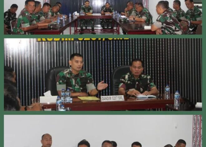 Dandim 0207/Simalungun Pimpin Rapat Koordinasi Pelaksanaan Korps Kadet Republik Indonesia (KKRI)