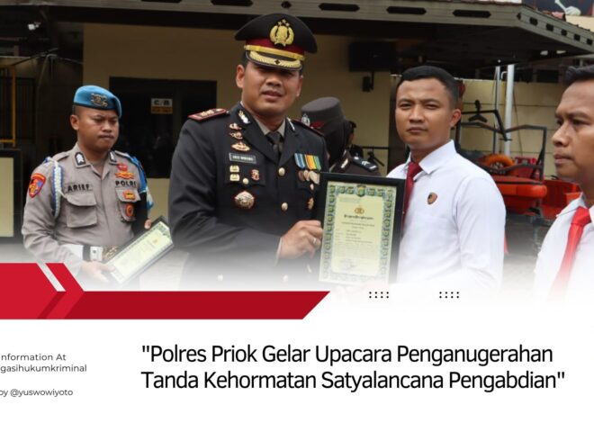 Polres Priok Gelar Upacara Penganugerahan Tanda Kehormatan Satyalancana Pengabdian