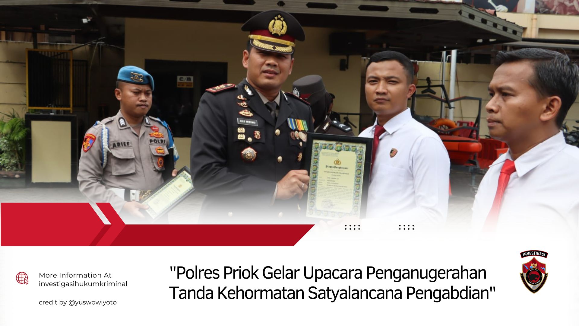 Polres Priok Gelar Upacara Penganugerahan Tanda Kehormatan Satyalancana Pengabdian