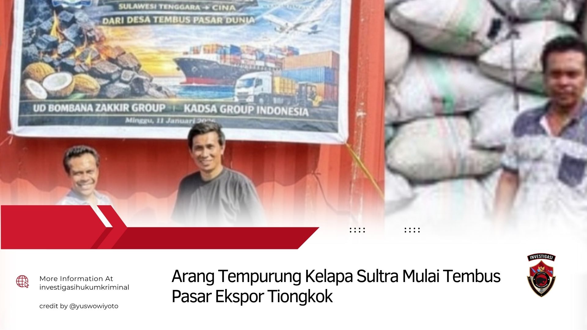 Arang Tempurung Kelapa Sultra Mulai Tembus Pasar Ekspor Tiongkok