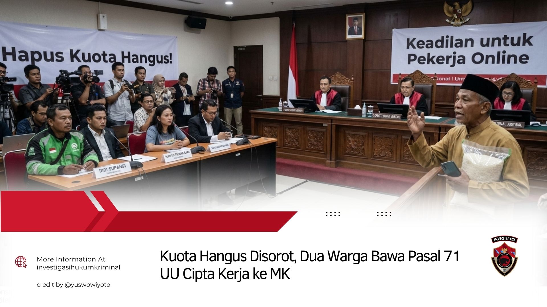 Kuota Hangus Disorot, Dua Warga Bawa Pasal 71 UU Cipta Kerja ke MK
