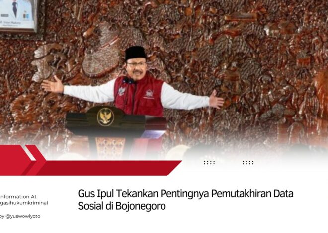 Gus Ipul Tekankan Pentingnya Pemutakhiran Data Sosial di Bojonegoro