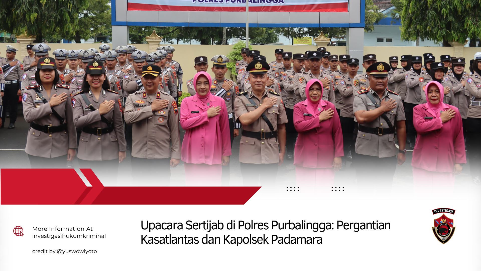 Upacara Sertijab di Polres Purbalingga: Pergantian Kasatlantas dan Kapolsek Padamara