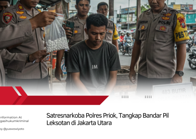 Satresnarkoba Polres Priok, Tangkap Bandar Pil Leksotan di Jakarta Utara