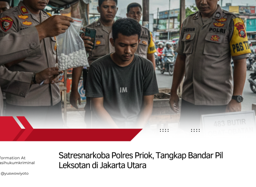 Satresnarkoba Polres Priok, Tangkap Bandar Pil Leksotan di Jakarta Utara