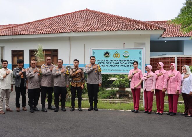 Kapolres Pelabuhan Tanjung Priok Ikuti Peresmian Dan Groundbreaking 1.179 SPPG Polri serta 18 Gudang Ketahanan Pangan Oleh Presiden RI Secara Virtual