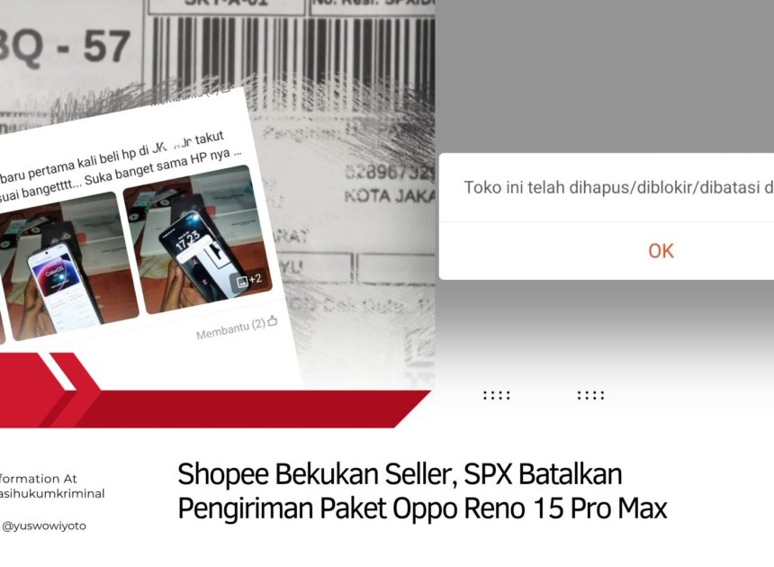 Oppo Reno 15 Pro Max Rp199 Ribu, Murahnya Keterlaluan! Seller Dibanned, Paket Ditahan SPX